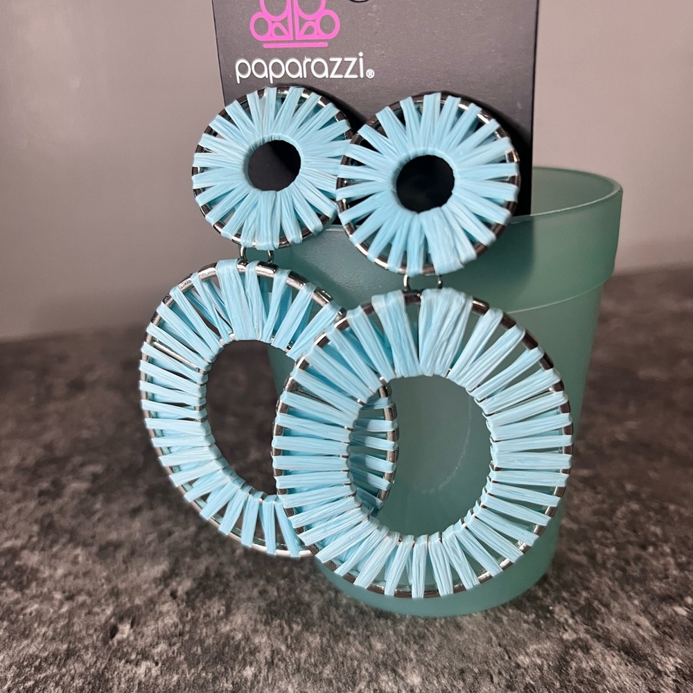 Paparazzi Blue Statement Earrings